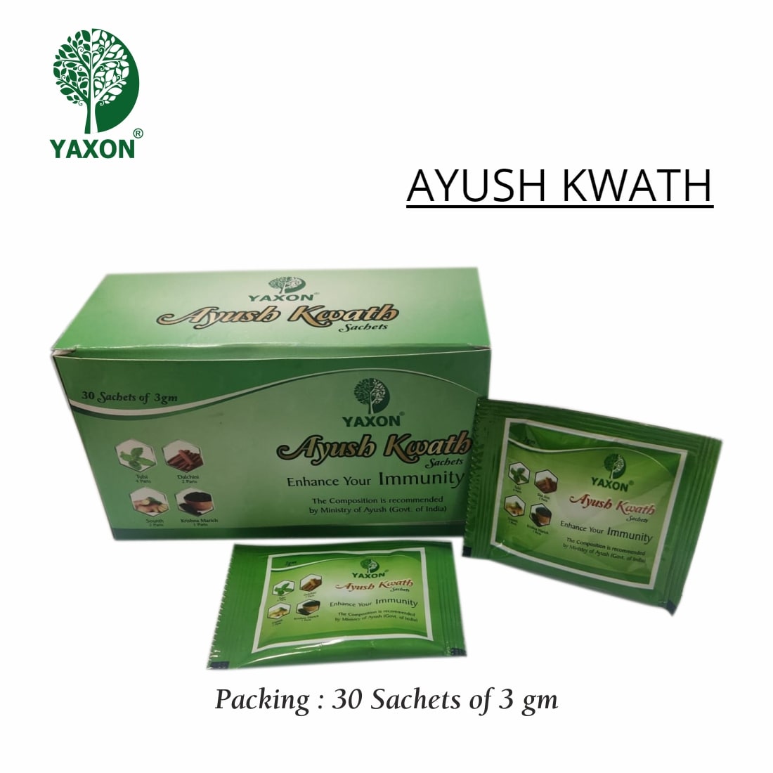 YAXON AYUSH KWATH 30 Sachet Box Pack